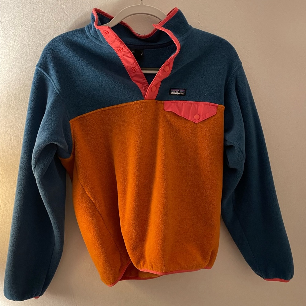 Patagonia Kids' Lightweight Synchilla Snap-T Fleece Pullover XL. Retro Colors